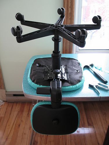 Heavy duty ergonomic chair base replacement completed
